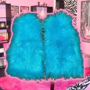 ⛄️🐾🎀🎧🖤BLUE SPARKLY LEG FLUFFIES🖤🎧🎀🐾⛄️